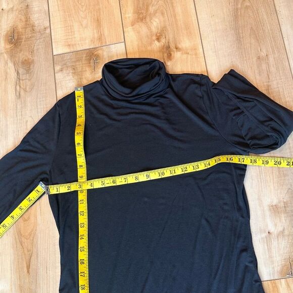 Modern Movement Lightweight Long Sleeve Black Loose Turtleneck SOFT! Large - Picture 3 of 5